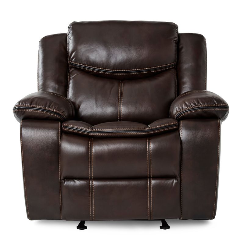 Ember Glider Reclining Chair - Brown (Faux Leather)