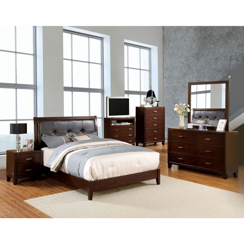Furniture of America Cody Contemporary Solid Wood 6-drawer Dresser - Brown Cherry