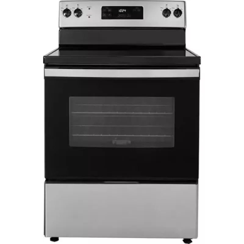 Insignia - 5 Cu. Ft. Freestanding Electric Range - Stainless Steel