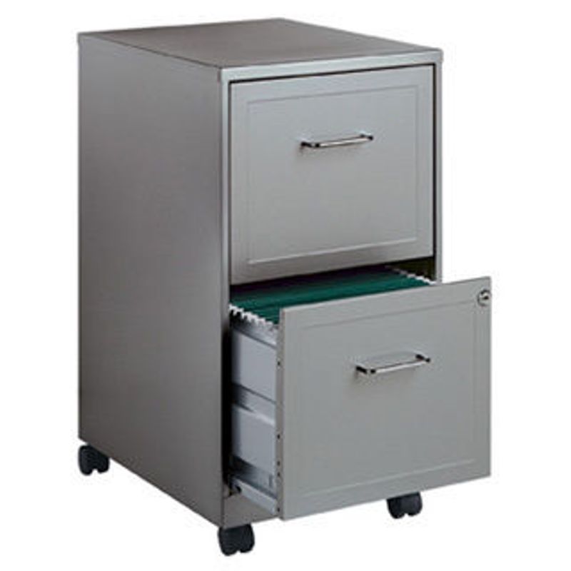 Office Designs Metallic Silver 2-drawer Mobile File Cabinet