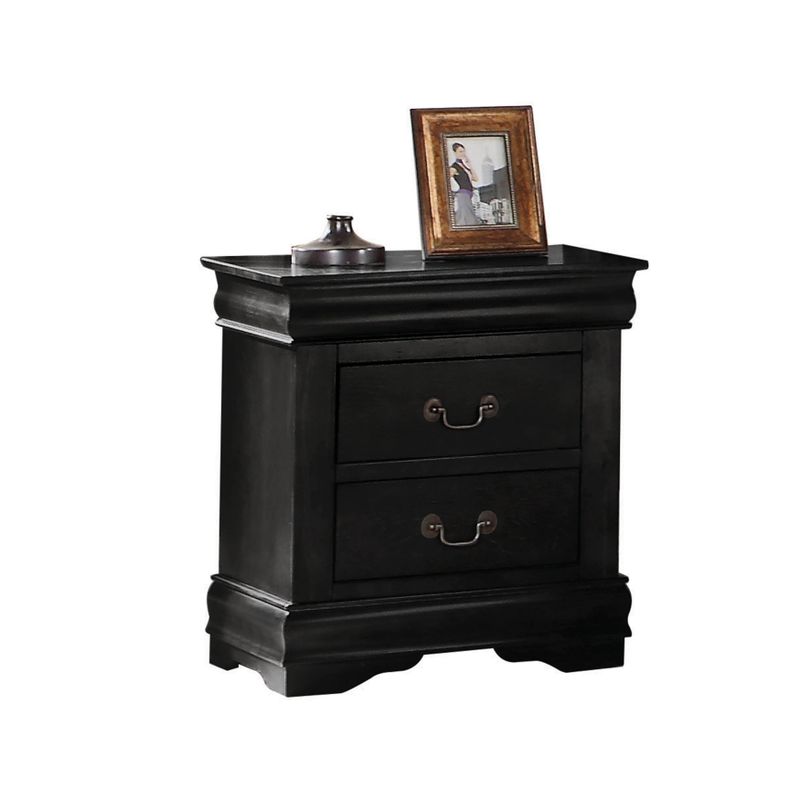 Acme Furniture Louis Philippe 4-Piece Bedroom Set, Black - 4-Piece Queen Set