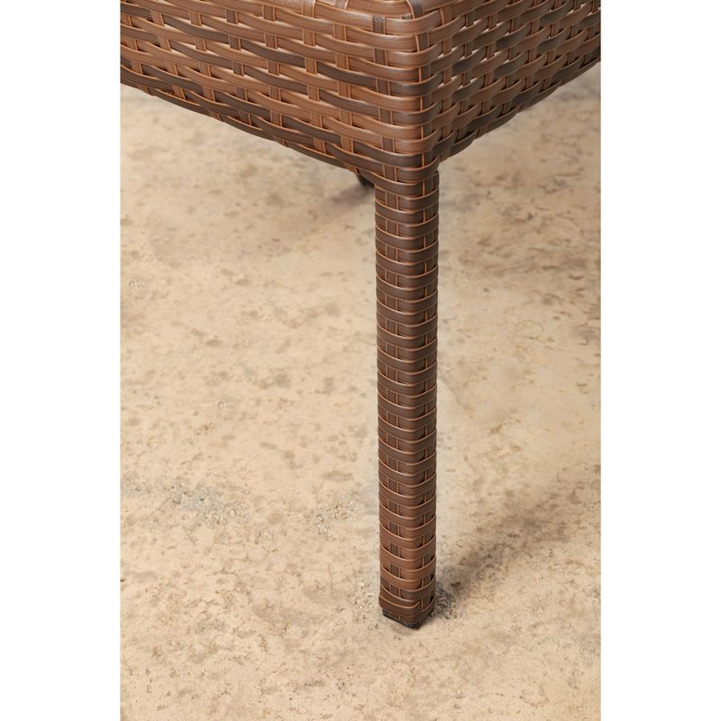 Abbyson Palermo Outdoor Brown Wicker Dining Chairs (Set of 2) - Iron/Wicker