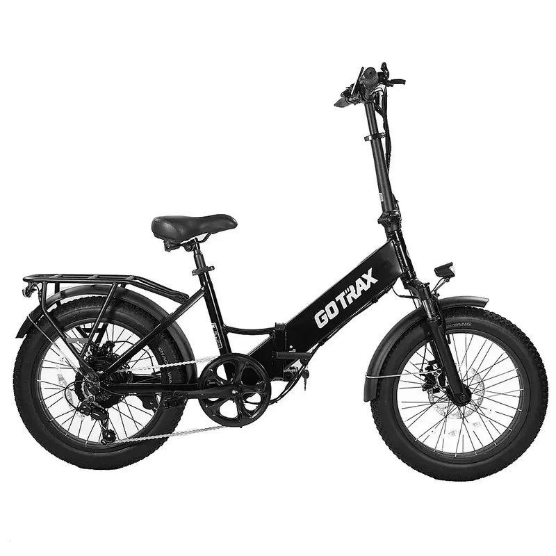 GoTrax - F2 Foldable eBike w/ 40 mile Max Operating Range and 20 MPH Max Speed - Black