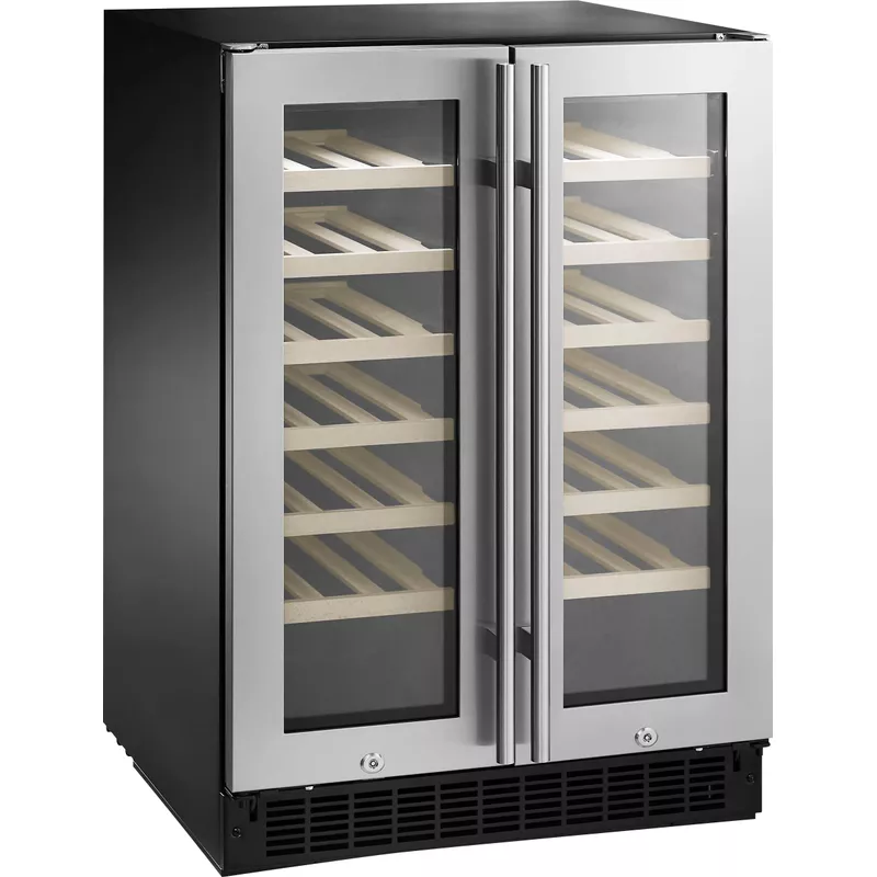 Insignia™ - Dual Zone Wine and Beverage Cooler with Glass Doors - Stainless Steel