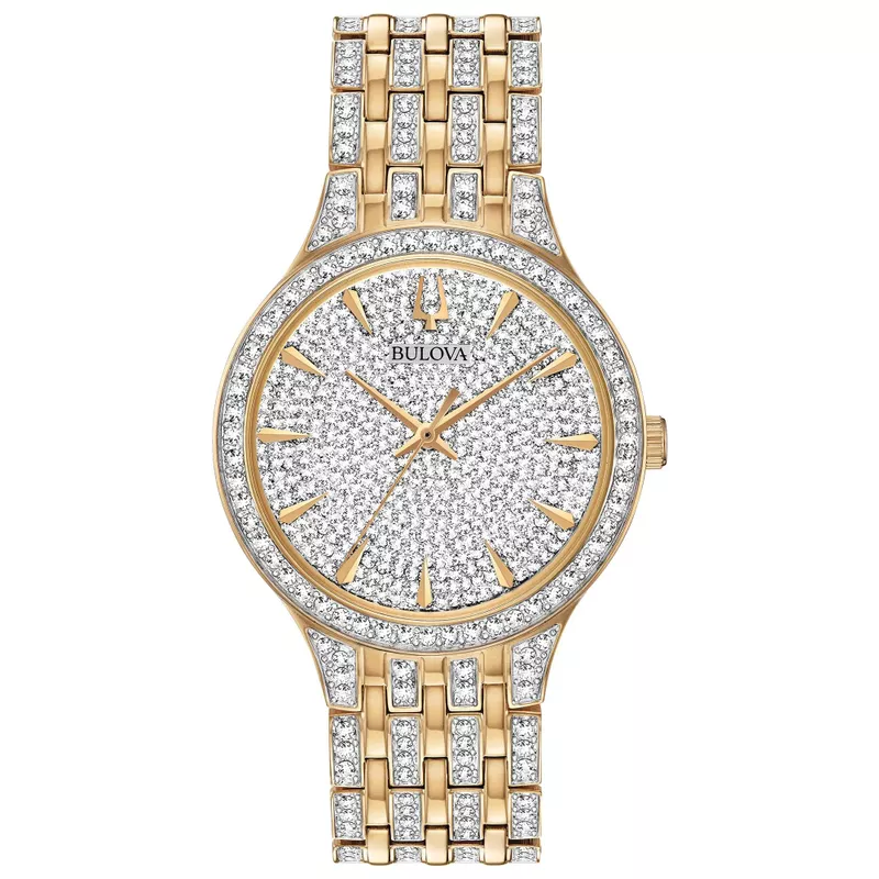 Bulova - Mens Phantom 2-Tone Swarovski Crystal Paved Watch