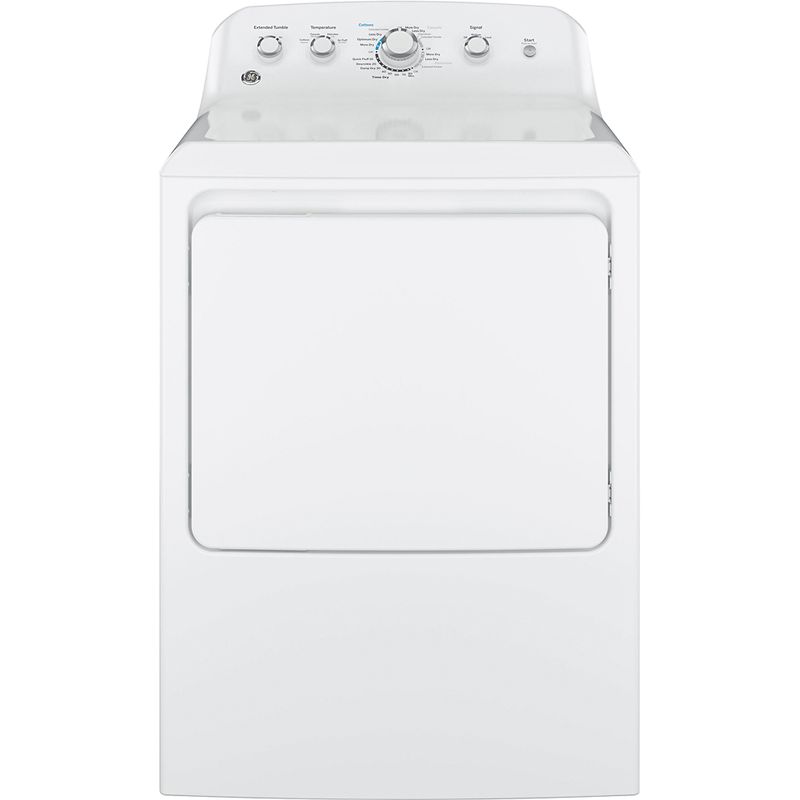 Front Zoom. GE - 7.2 Cu. Ft. Gas Dryer - White