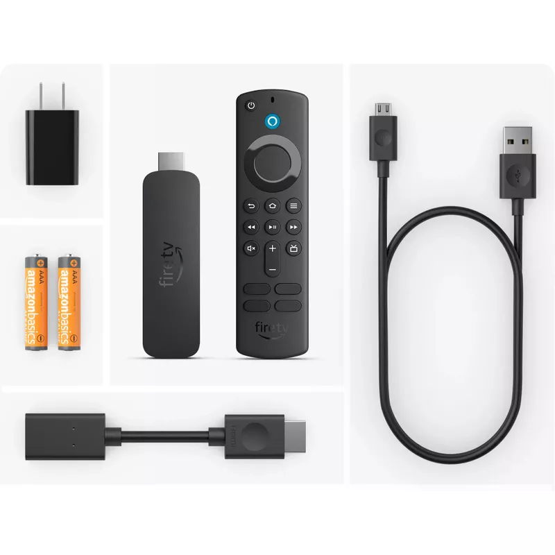 Amazon - Fire TV Stick 4K streaming device, includes support for Wi-Fi 6, Dolby Vision/Atmos, free & live TV - Black