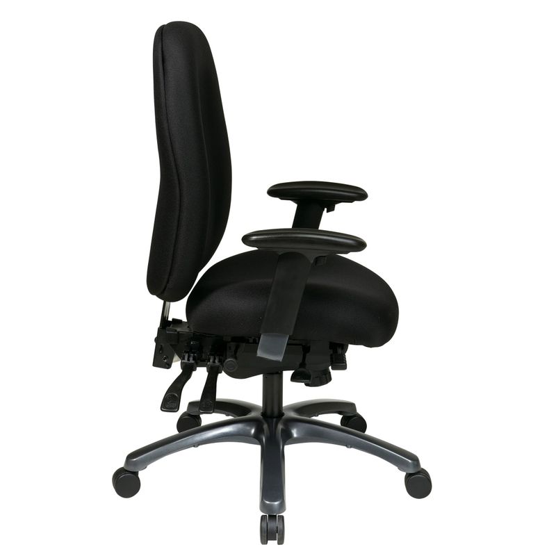 Pro-Line II Multi-Function High Back Chair with Seat Slider and Titanium Finish Base.