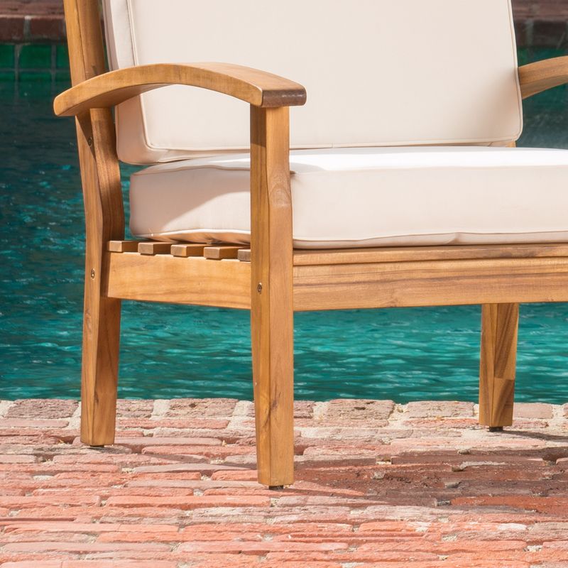 Peyton Outdoor Wooden Club Chair (Set of 4) by Christopher Knight Home - Red
