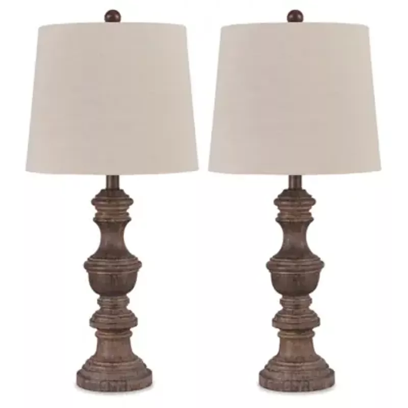 Brown Magaly Poly Table Lamp (2/CN)