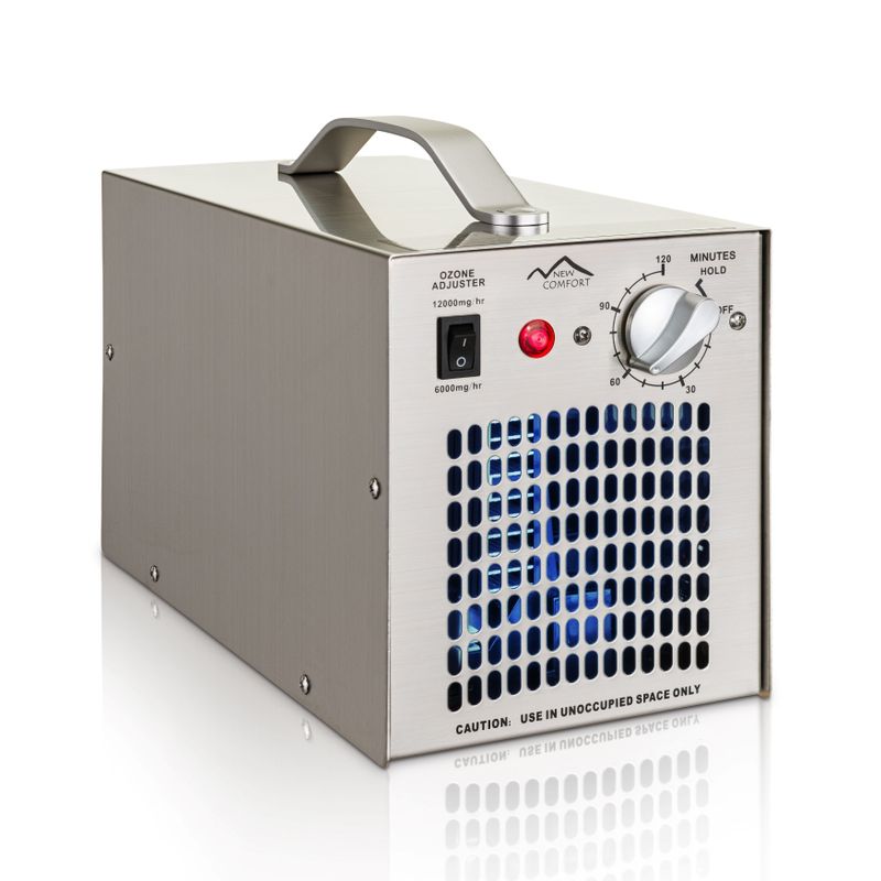 Stainless Steel Commercial Ozone Generator UV Air Purifier 6,000 to 12,000 mg/hr Industrial Stregnth - Stainless Steel