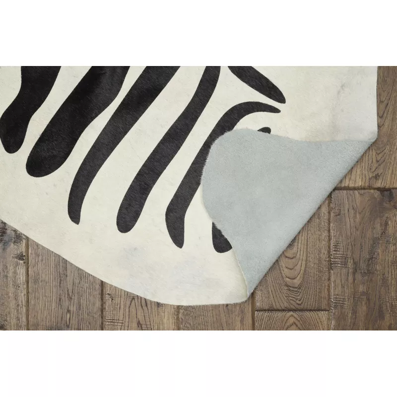 Cormac Cowhide Black Stencil Full Skin Area Rug