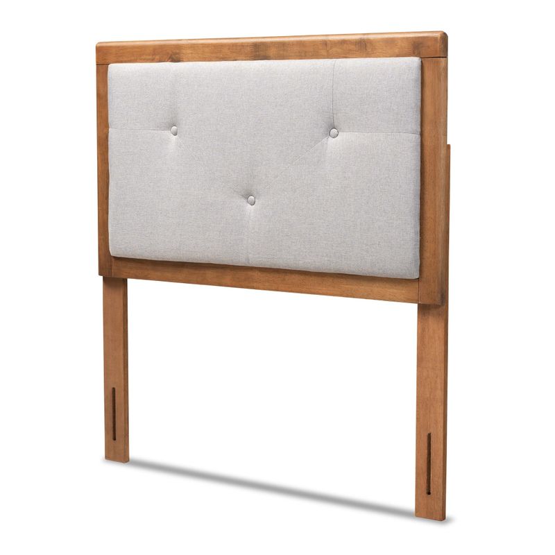 Abner Modern and Contemporary Fabric and Wood Headboard-Light Grey - Full
