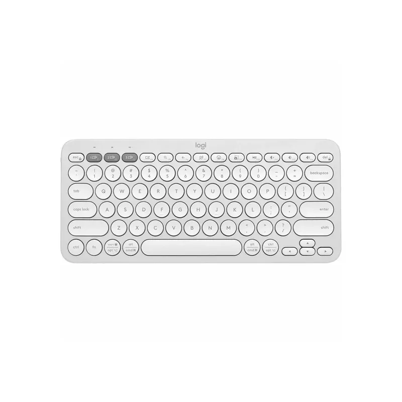 Logitech - Pebble 2 Combo Slim Multi-Device Bluetooth Keyboard and Mouse, Tonal White