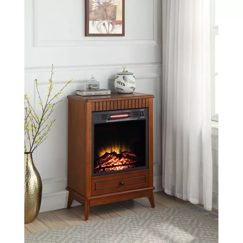 ACME Hamish Fireplace, Walnut Finish