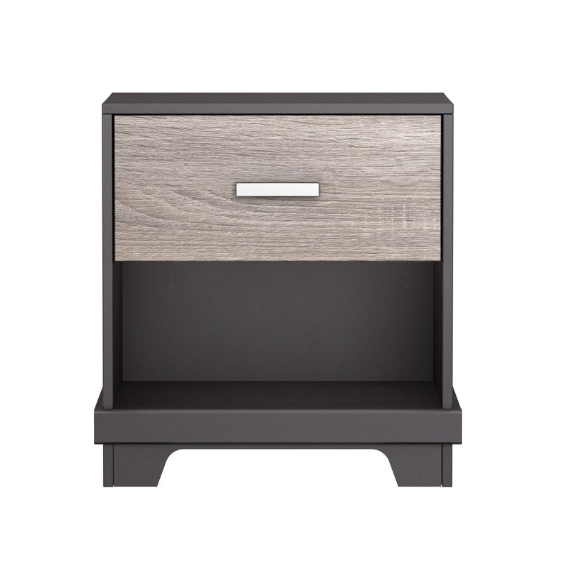Homestar Soho Nightstand with 1 drawer in Java Brown/Sonoma Finish - Brown - Cappuccino Finish