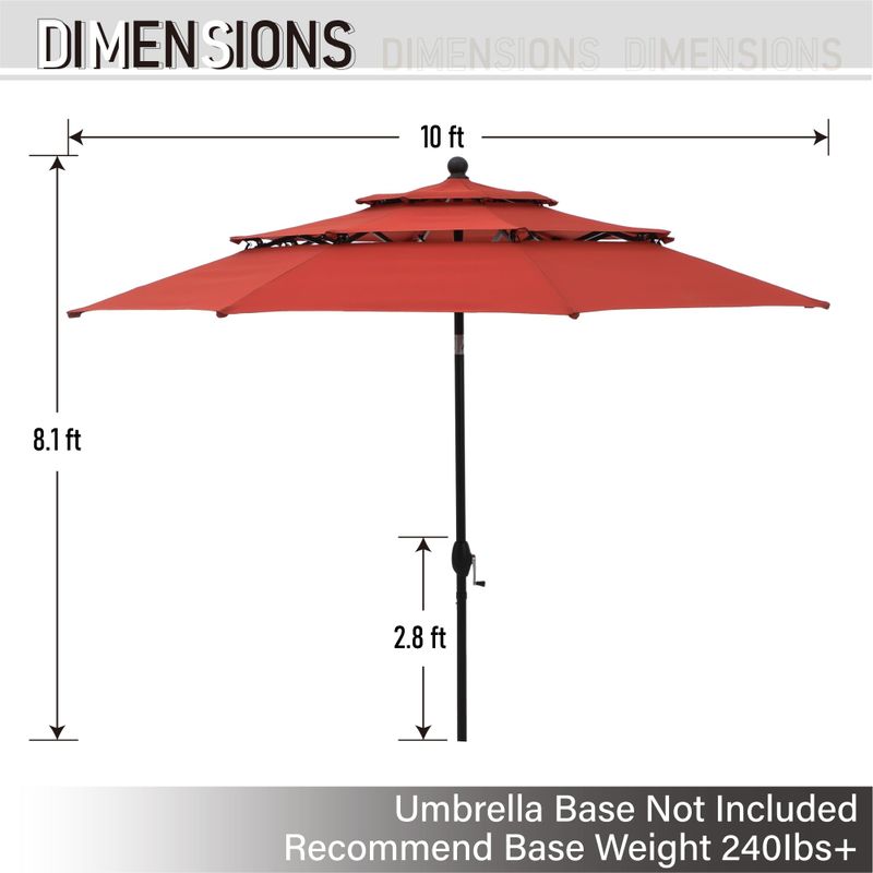 E-Coating Dining Set Metal Outdoor Patio Dining Set, Table and 4 Chairs Set of 5 - WithUmbrella-Red