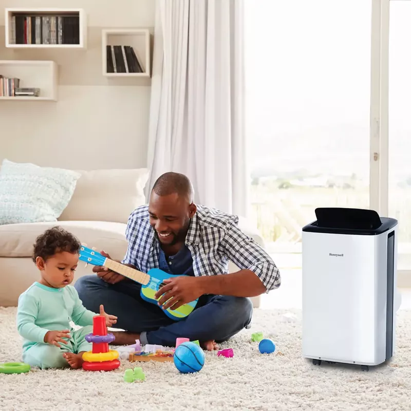 Honeywell - Smart WiFi Portable Air Conditioner and Dehumidifier with Alexa Voice Control