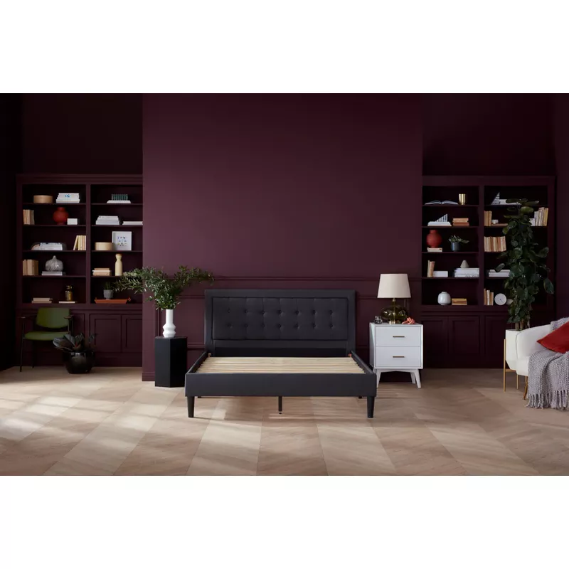 Rent to own Nectar Bed Frame with Headboard Grey Queen