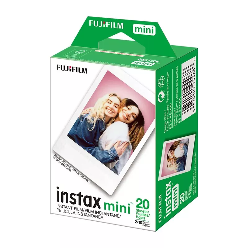 Fujifilm Instax Hybrid Mini LiPlay Instant Camera, Blush Gold, Bundle with 2x Twin Pack Daylight Film, Tripod, Shoulder Bag and 32GB microSDHC Memory Card