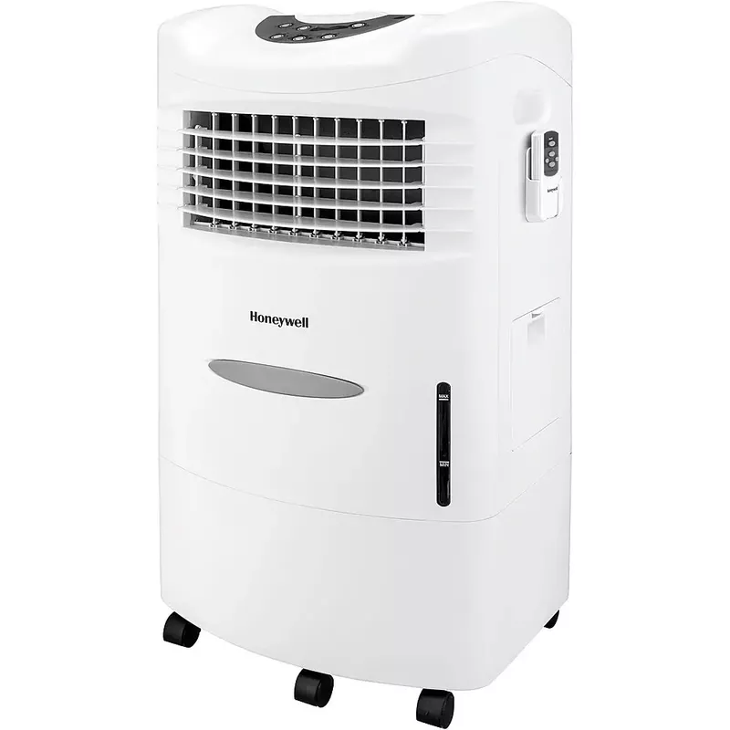 Honeywell - 470 CFM Indoor Evaporative Air Cooler (Swamp Cooler) with Remote Control - White