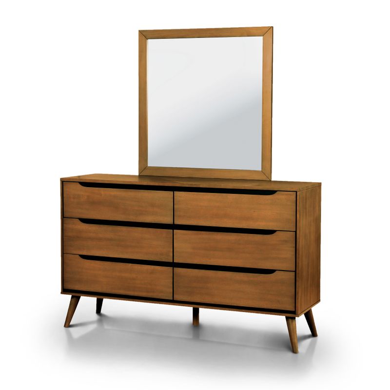 Furniture of America Fopp Modern 2-piece Dresser and Mirror Set - White