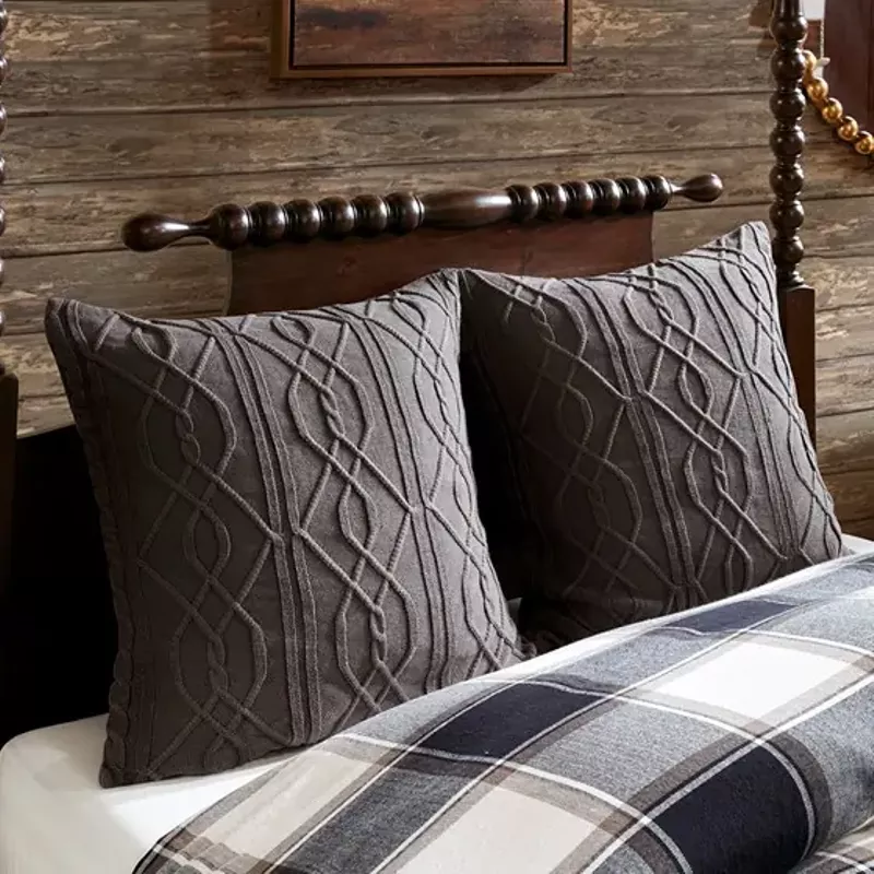 Brown Urban Cabin Cotton Jacquard Comforter Set Queen