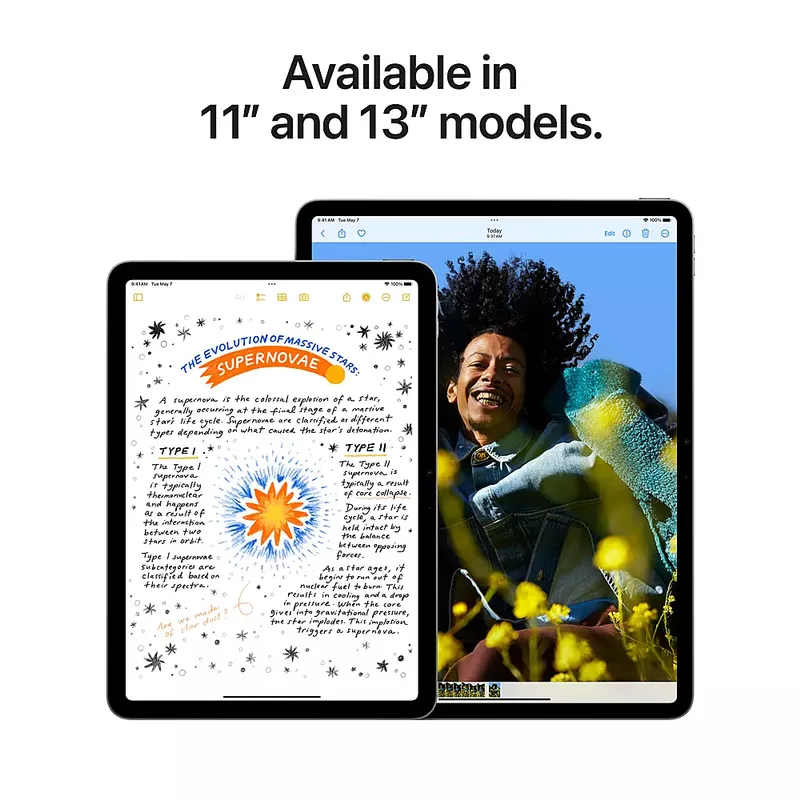 Apple - 13-inch iPad Air M2 chip Wi-Fi 256GB - Blue
