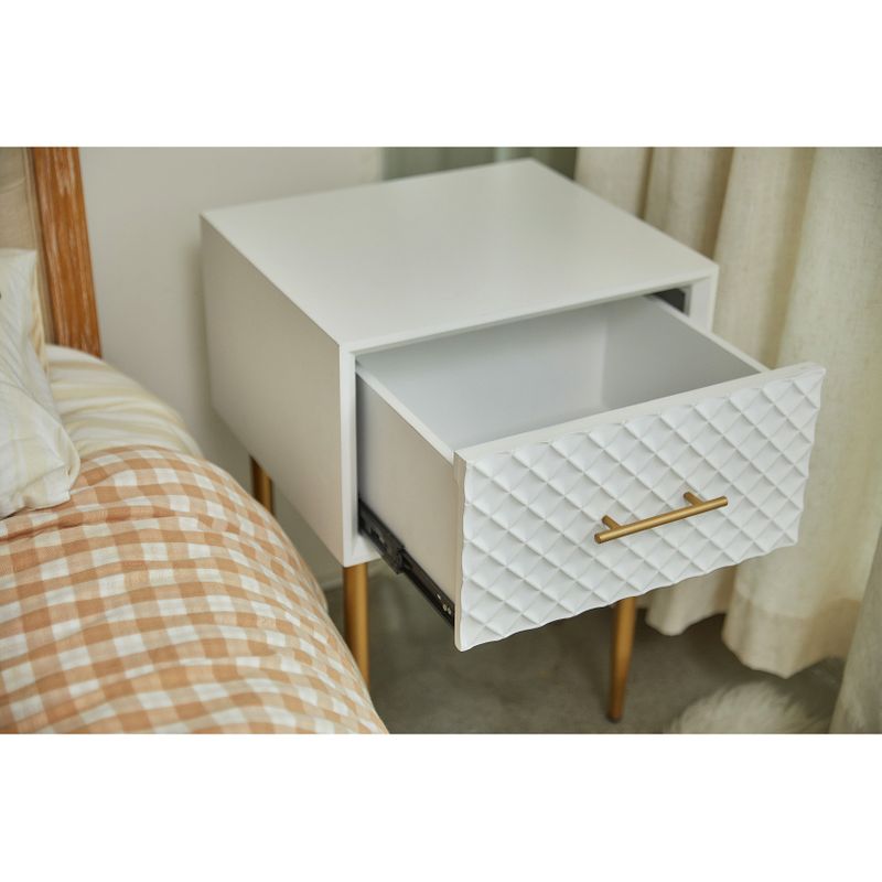 COZAYH Modern Contemporary Spacious Drawer Nightstand Side Table, Clean-Lined Transitional Style - 2-drawer