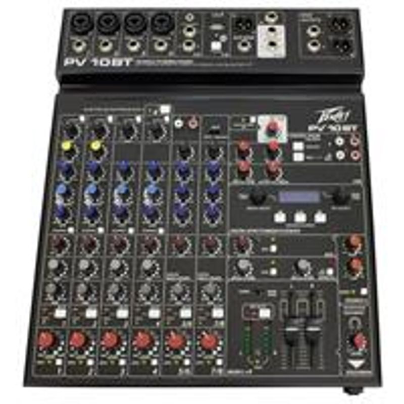 Peavey PV10BT 10 Channel Stereo Mixer with Compression and Bluetooth