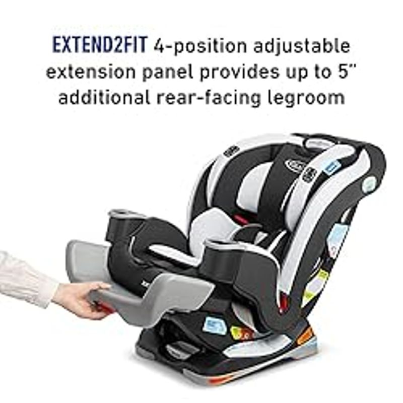 Graco Extend2Fit 3-in-1 Car Seat, Stocklyn , 20.75x19x24.5 Inch (Pack of 1)