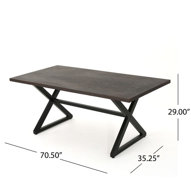 Rolando Outdoor Aluminum Picnic Dining Table by Christopher Knight Home - Brown