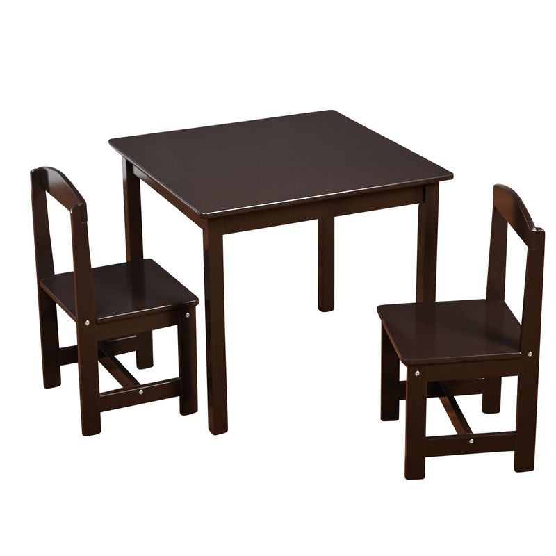 Simple Living White 3-piece Hayden Kids Table/Chair Set - Espresso