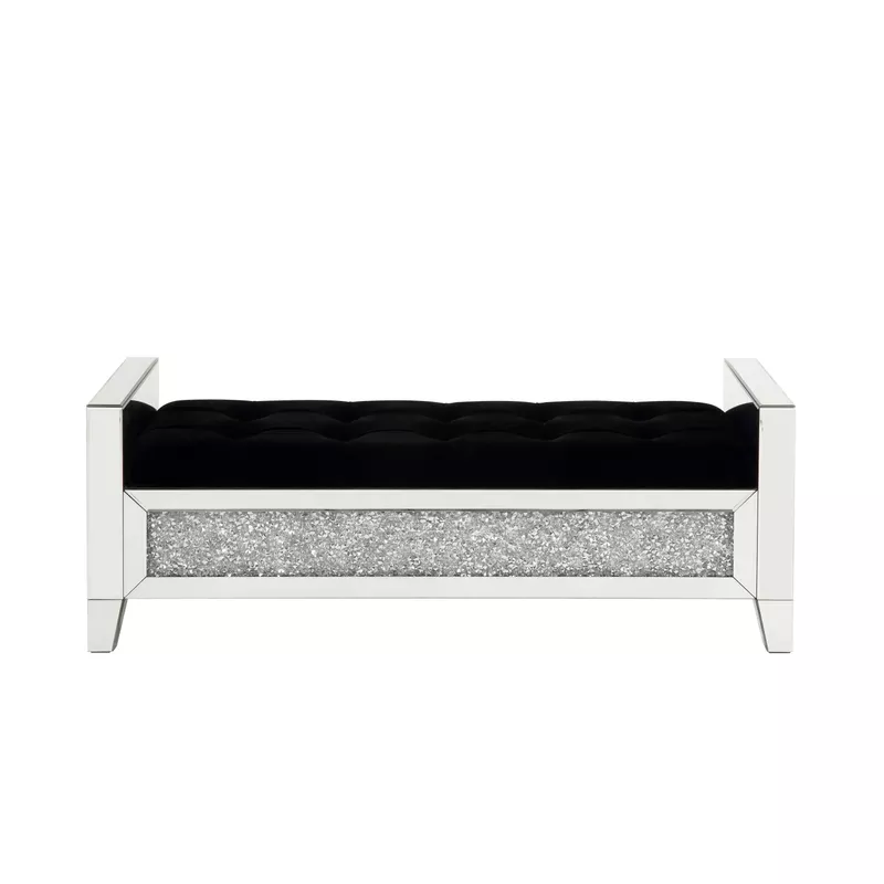 ACME Noralie Bench, Mirrored & Faux Diamonds