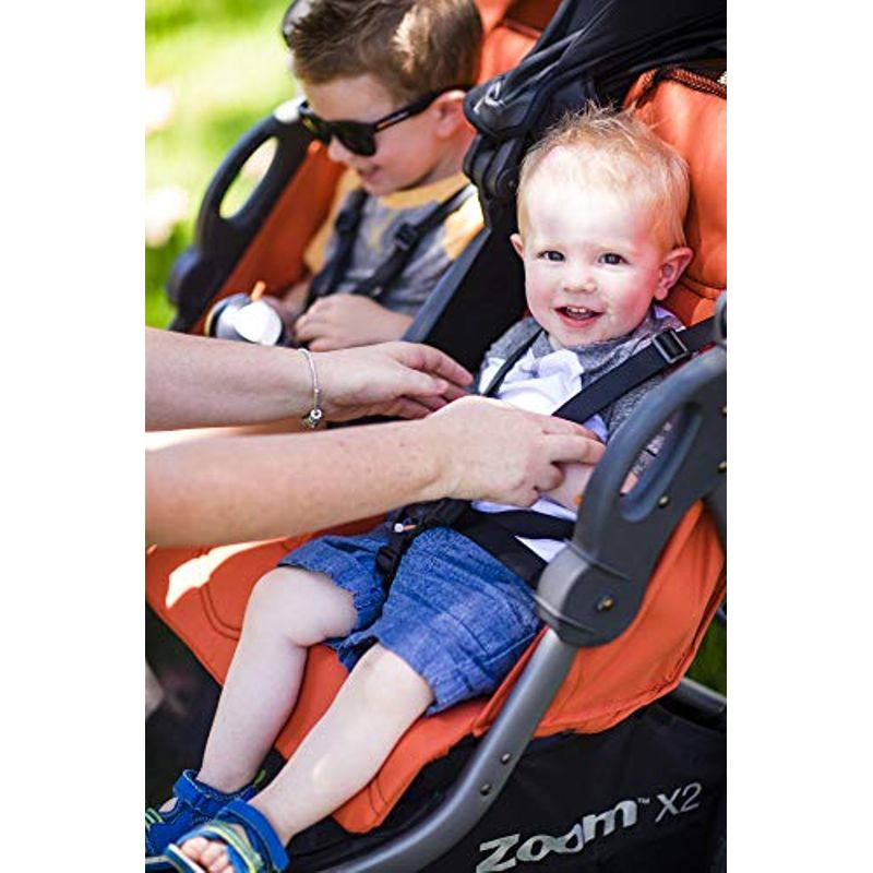 Joovy Zoom X2 Double Jogging Stroller, Double Stroller, Extra Large Air Filled Tires, Paprika