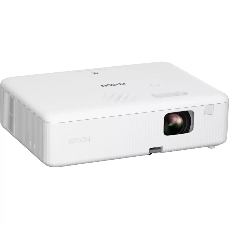 Epson - EpiqVision Flex CO-W01 Portable Projector, 3-Chip 3LCD, Built-in Speaker, 300-Inch Home Entertainment and Work - White