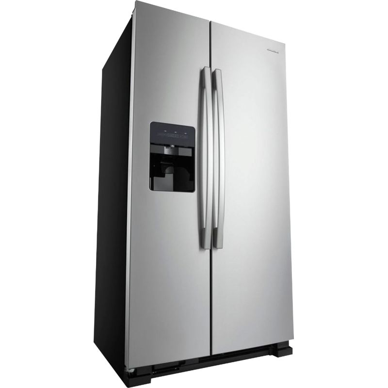 Angle Zoom. Amana - 24.5 Cu. Ft. Side-by-Side Refrigerator with Water and Ice Dispenser - Stainless steel