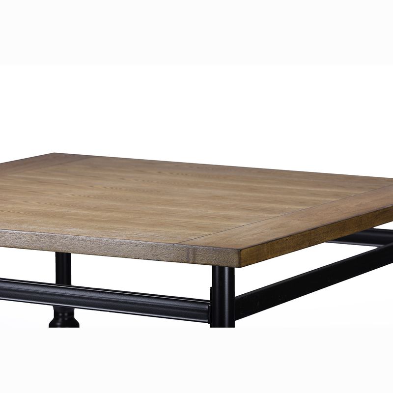 Industrial Medium Brown Wood Pub Table by Baxton Studio - Bar Table-Brown