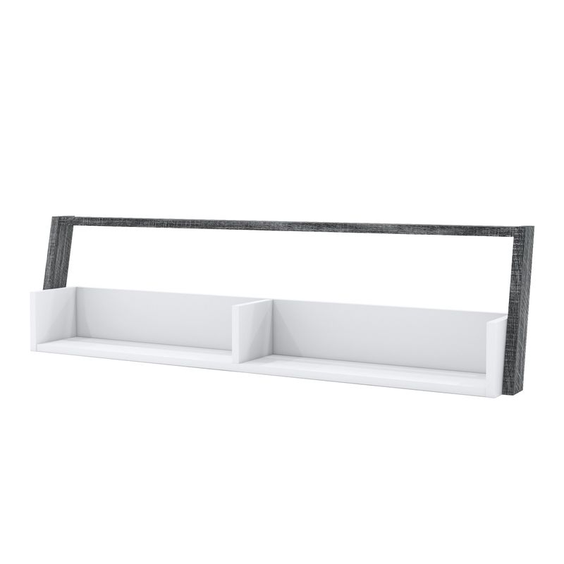 Furniture of America Isabelle Mid-century Modern 2-shelf Floating Console - 49.50"W Natural - White