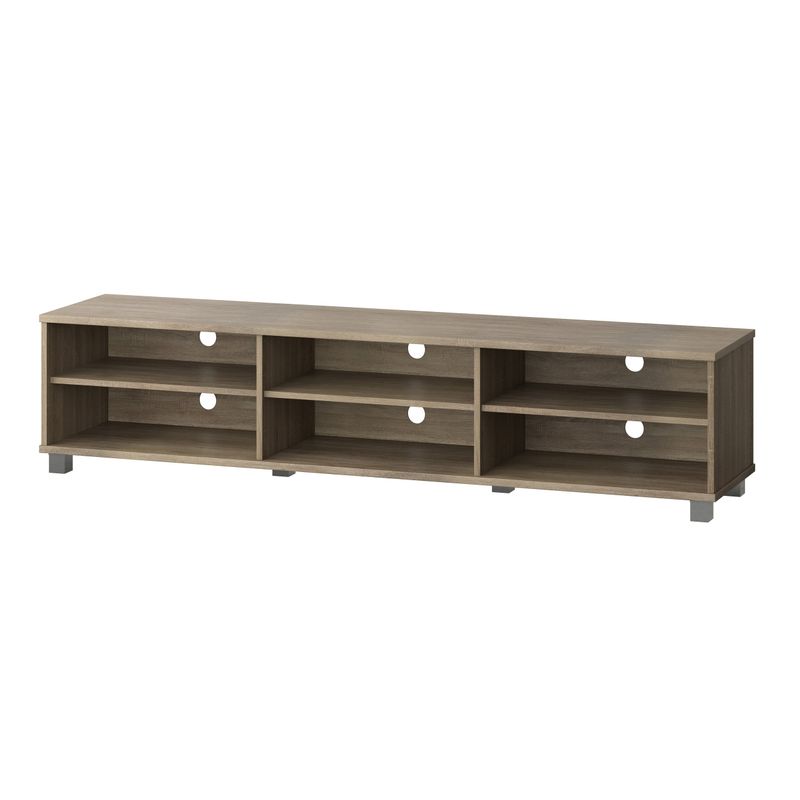 CorLiving Hollywood Wood Grain TV Stand for TV's up to 85" - Brown
