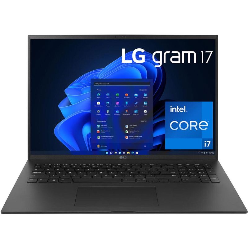 LG gram 17" WQXGA Notebook Computer, Intel Core i7-1260P 2.1GHz, 16GB RAM, 1TB SSD, NVIDIA GeForce RTX 2050 4GB, Windows 11 Home,...