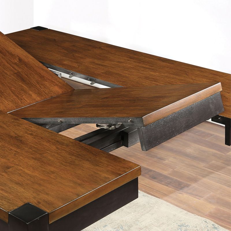 Furniture of America Willingham  Espresso 7-piece Counter Table Set - Dark Oak/Espresso