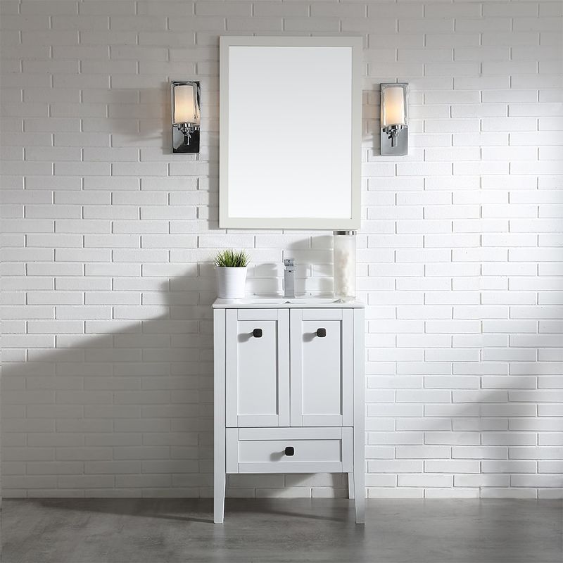 OVE Decors Andora 24 in. Bathroom Vanity in Matte White - White