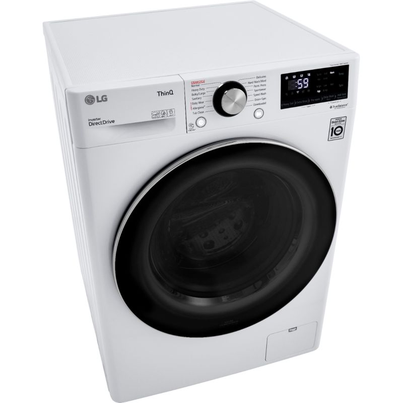 Alt View Zoom 28. LG - 2.4 Cu. Ft. High-Efficiency Stackable Smart Front Load Washer with Steam and Built-In Intelligence - White