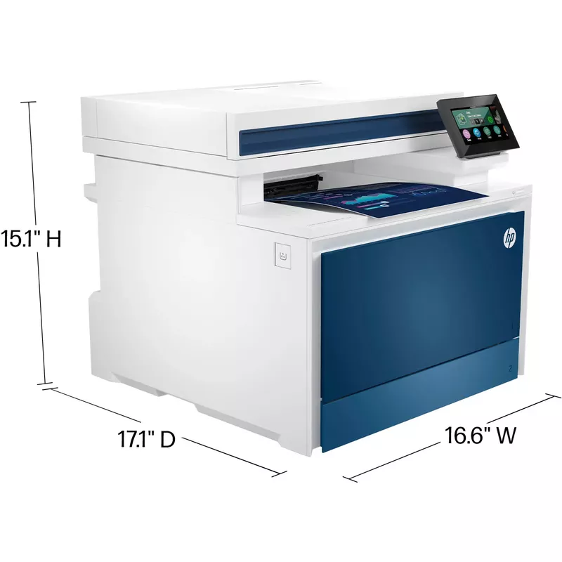HP - LaserJet Pro 4301fdw Wireless Color All-in-One Laser Printer - White/Blue