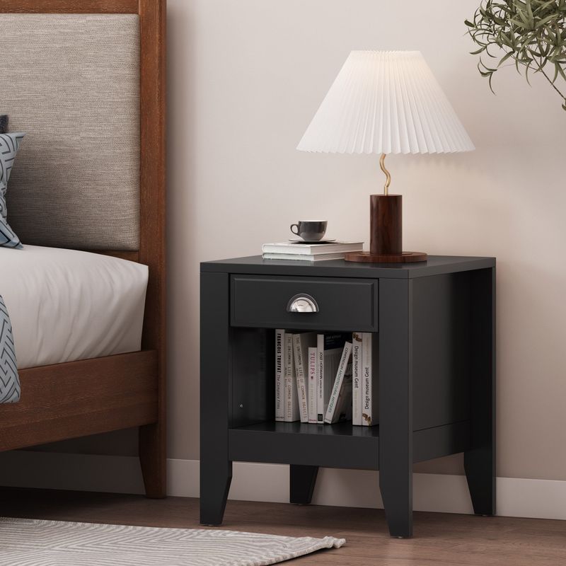 Rent to own Foisy Faux Wood Nightstand with Drawer by Christopher
