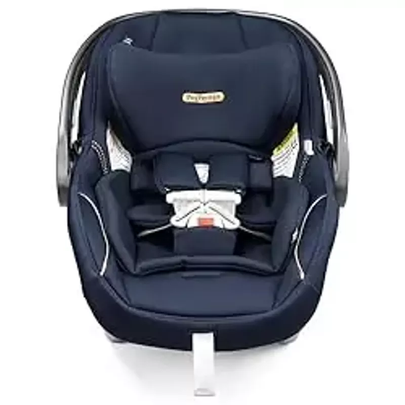 Peg Perego Primo Viaggio 4-35 Nido K - Rear Facing Infant Car Seat - Includes Base with Load Leg & Anti-Rebound Bar - for Babies 4 to 35 lbs - Made in Italy - Blue Shine