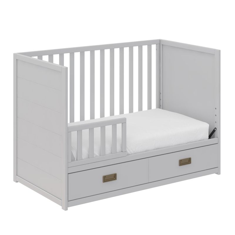Little Seeds Haven 3-in-1 Convertible Storage Crib - White