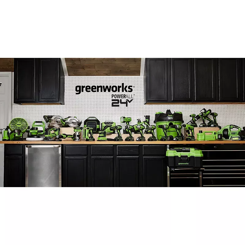 Greenworks - 24-Volt 180 MPH 90 CFM Cordless Handheld Blower (Battery Not Included) - Black/Green