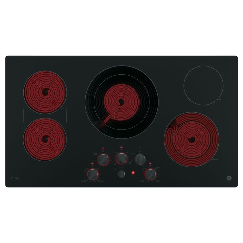 GE Profile 36-inch Electric Cooktop - BLACK